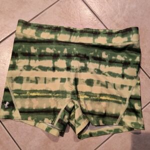 Under Armour Green and Cream Women's Shorts